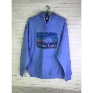 MV Sport Mackinac Island Michigan Pullover Sweatshirt Hoodie Blue Men’s Size L